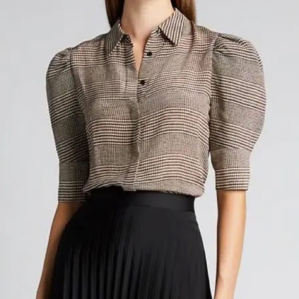 Alice + Olivia Willa Scrunch Sleeve top